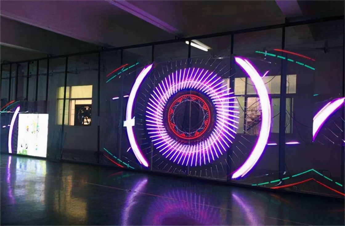 P3.97-7.81 صفحه نمایش تصویری دیواری LED اجاره شفاف کامل رنگ