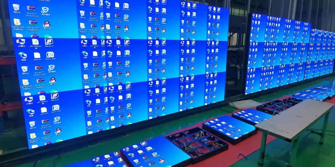 صفحه نمایش دیواری چند رنگی LED داخلی P3.91 P5.95 نصب ثابت