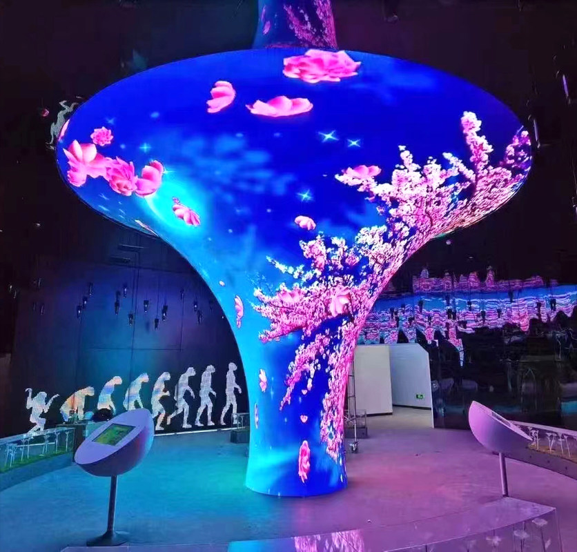 صفحه نمایش LED سبک و انعطاف پذیر دیوار صفحه نمایش چندرنگ 2mm Pixel Pitch